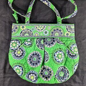 Vera Bradley Retired Green Medallion Print Shoulder Bag Tote